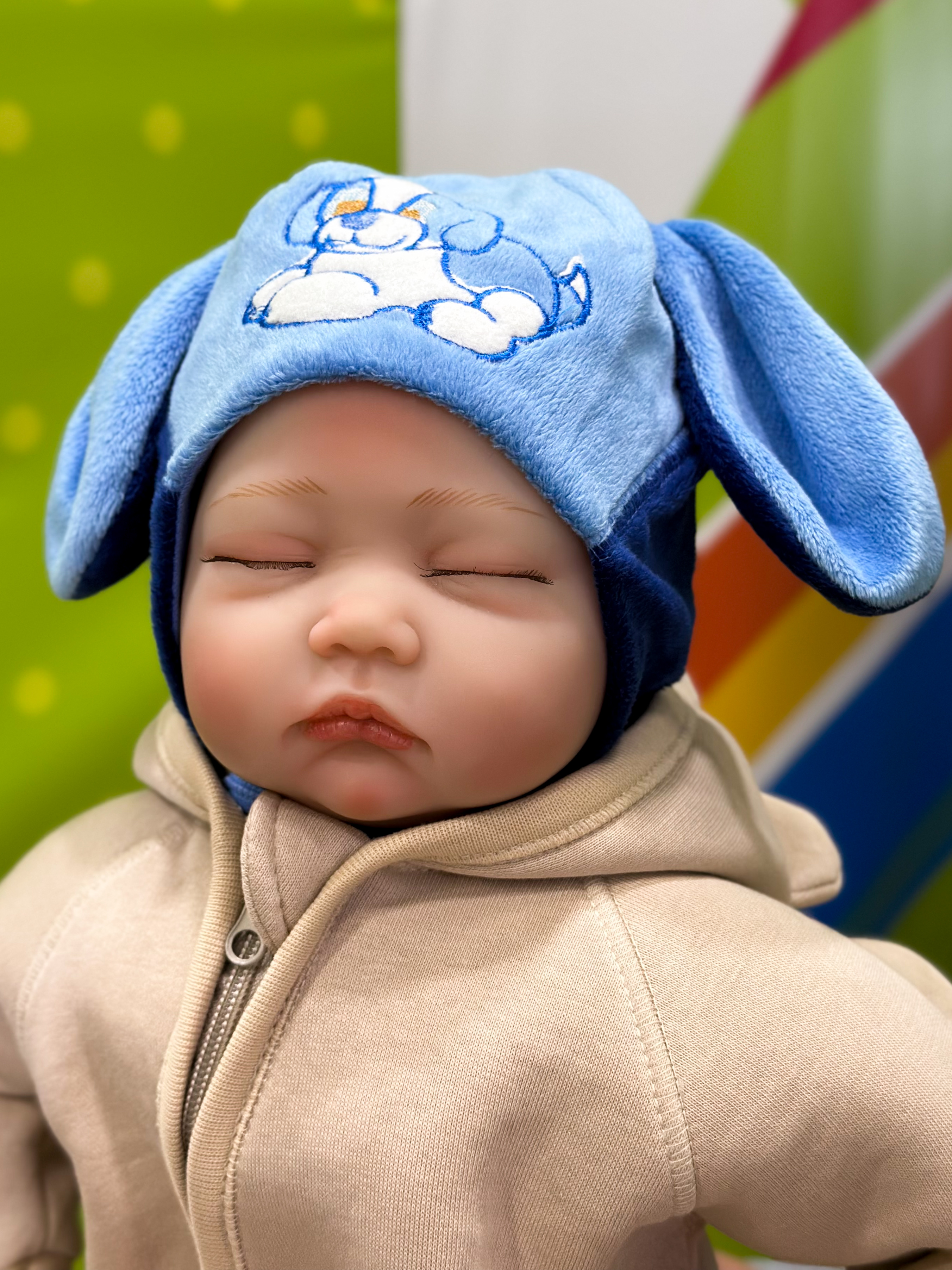 Шапка для мальчика синий Babasik Дружок