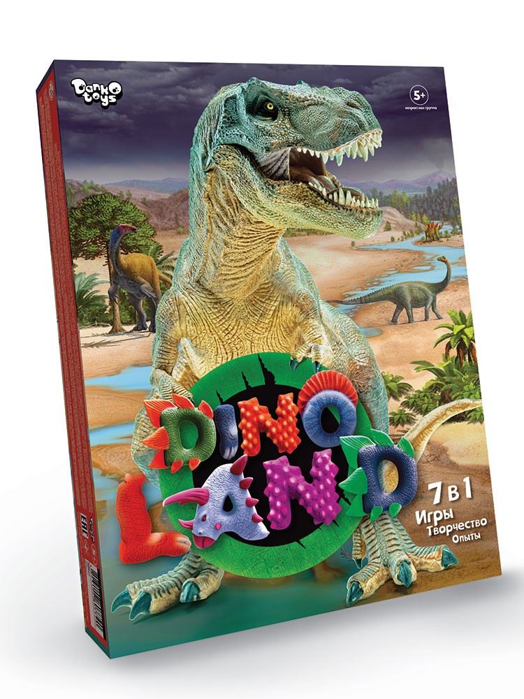 Настольная игра 7 в 1: игры и творчество Унисекс Danko Toys Dino Land