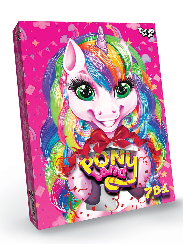 Настольная игра Пони 7 в 1: игры и творчество Унисекс Danko Toys Pony Land
