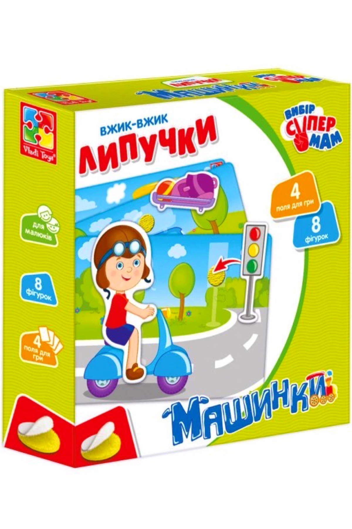 Развивающие игры с липучками: Машинки Унисекс Vladi Toys 1302-21