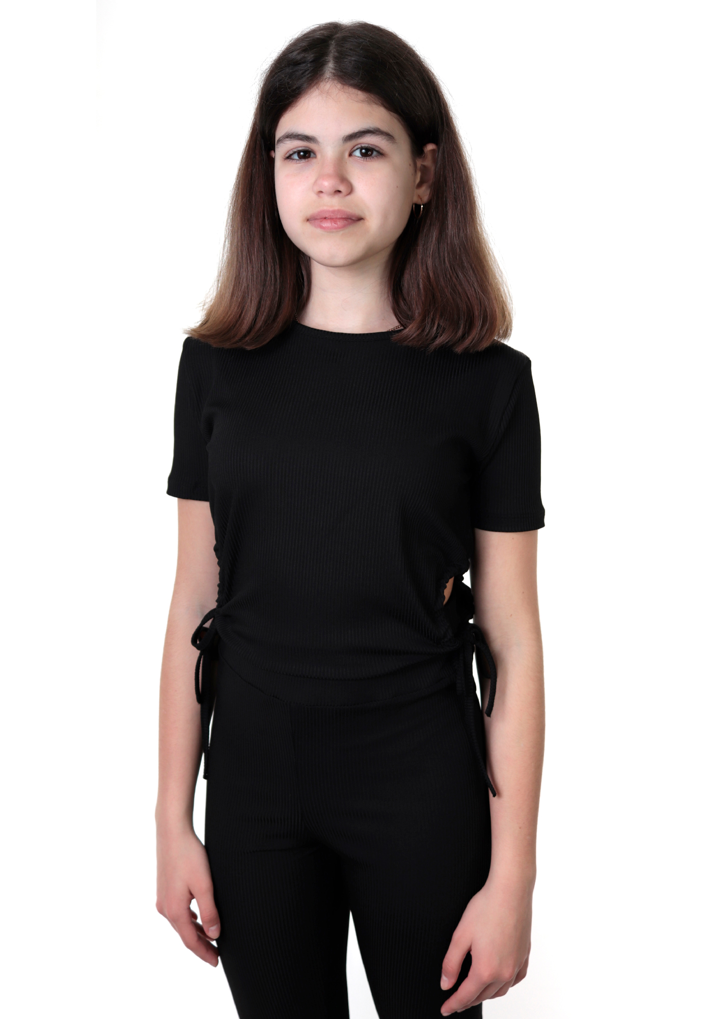Футболка для девочки черный Mini Moda 3148/ч