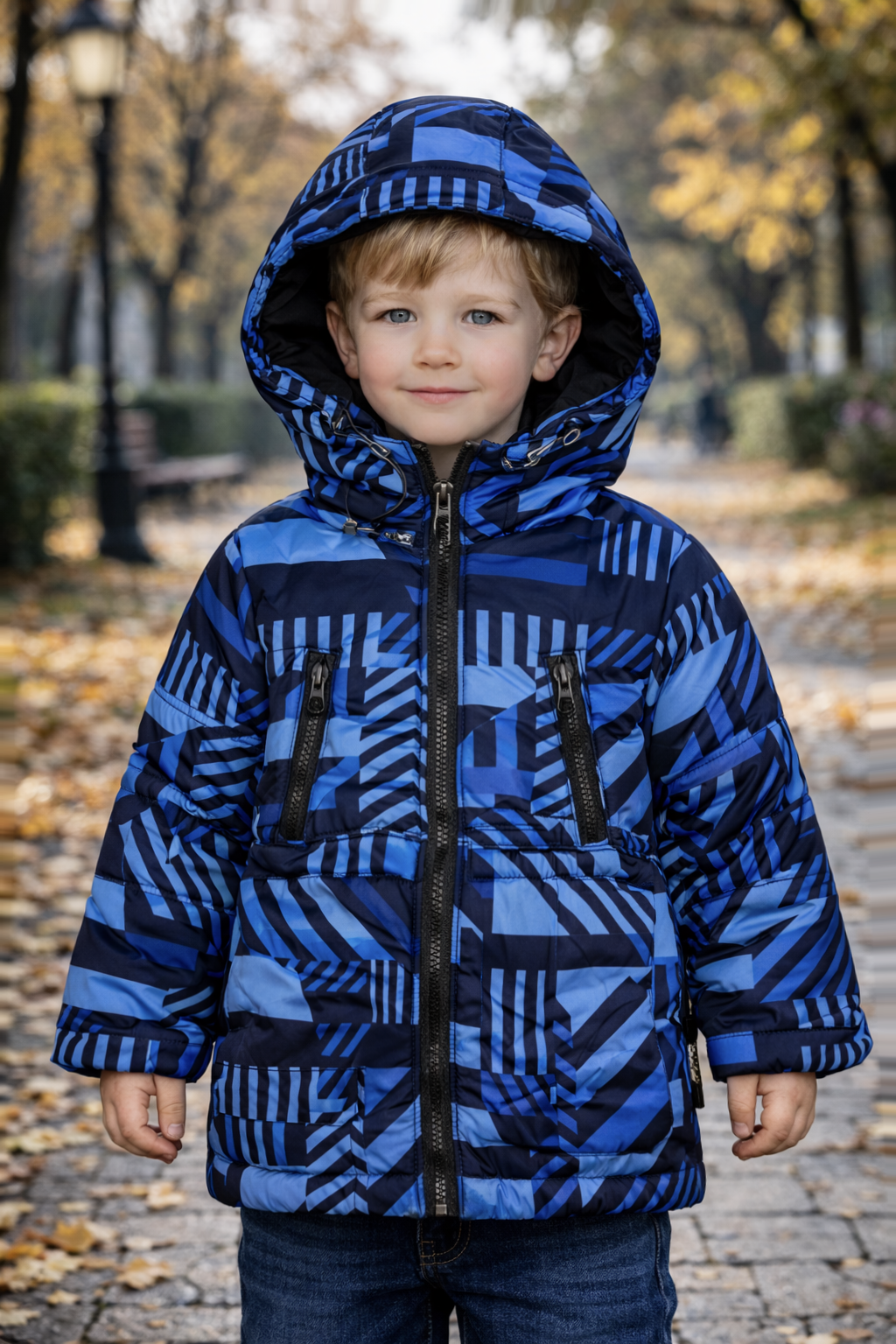 Куртка для хлопчика синій Garden Baby Смуги