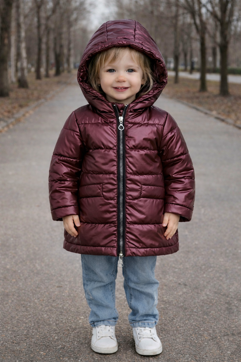 Куртка для дівчинки бордовий Україна (О) 22821