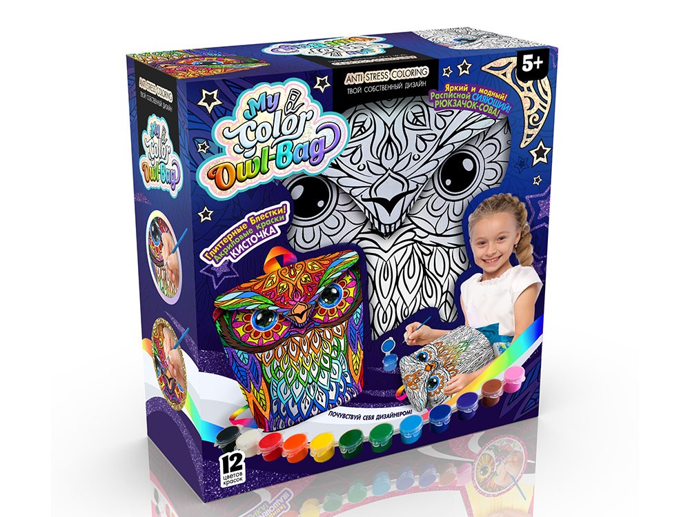 Набор для творчества my color Унисекс Danko Toys Owl-Bang