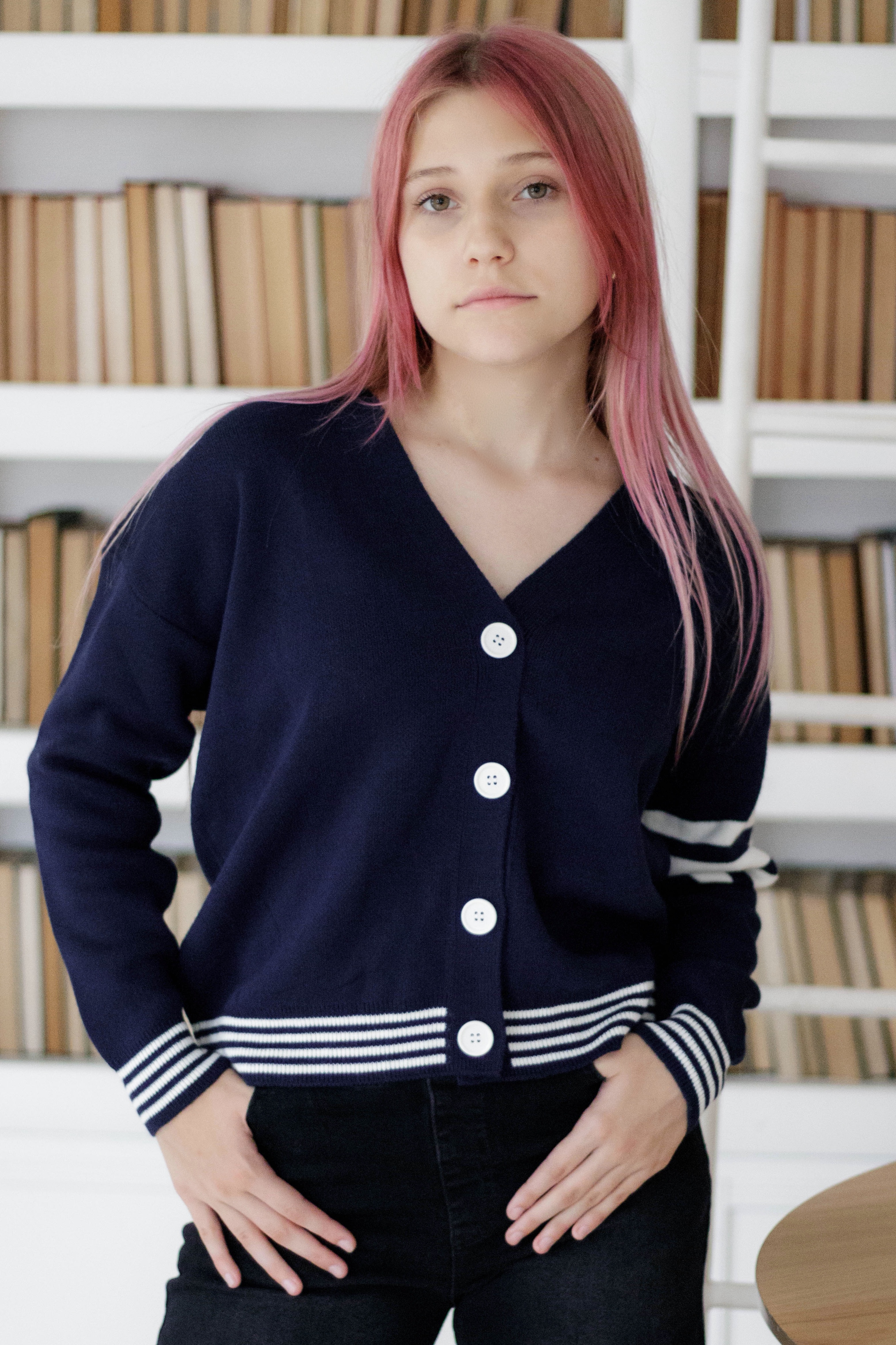 Кофта для девочки синий Mini Moda 1465/кв