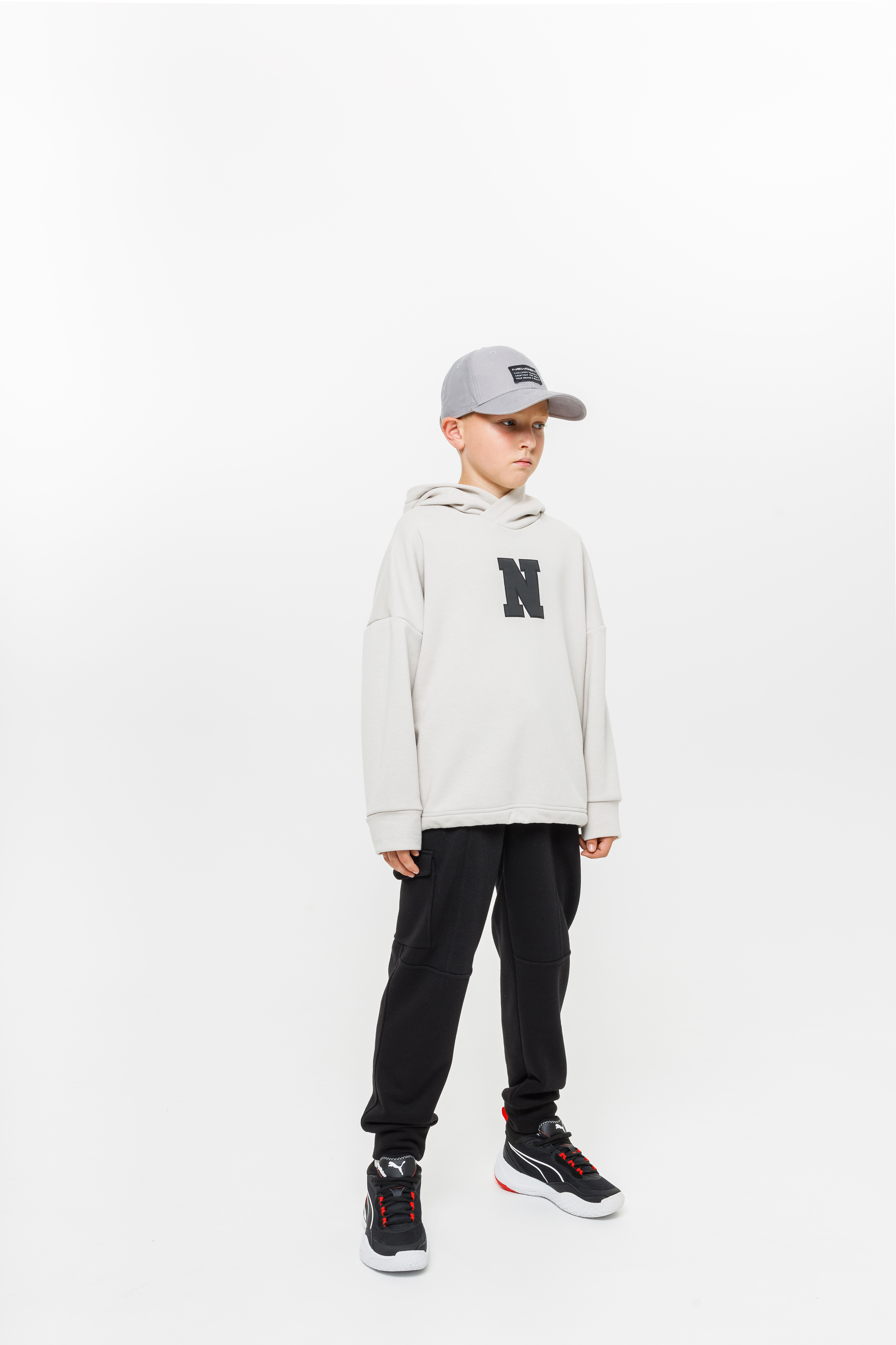 Худи трехнитка для мальчика светло-серый NewGen Нью