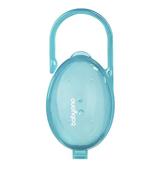 Футляр для пустышки бирюзовый, полупрозрачный Унисекс BabyOno 528/03
