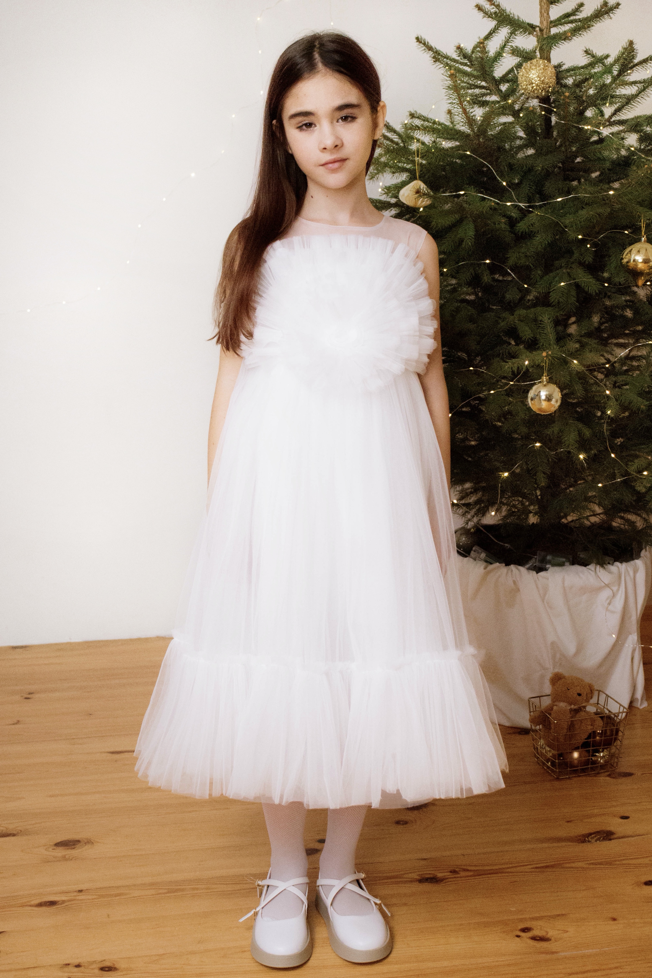 Сукня святкова для дівчинки білий Ilgas Baby Turkeli Cad.No.61 Laleli/IST 4405/пл
