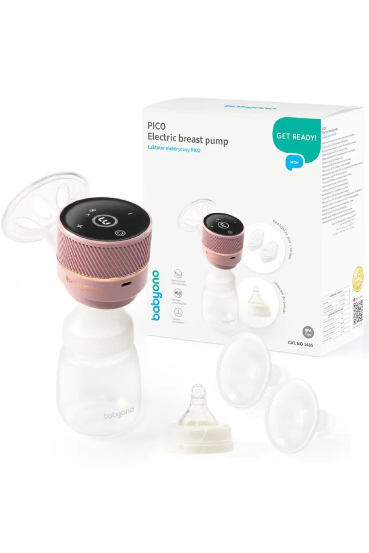 Молокоотсос аккумуляторный, 3 режима работы Унисекс BabyOno 1485/млк