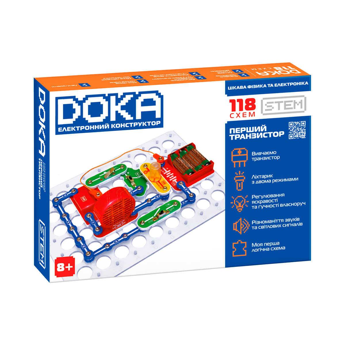 Конструктор Doka Первый транзистор, 118 схем Унисекс Doka D70701