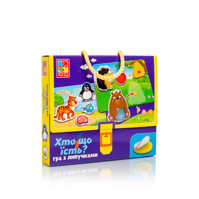 Развивающие игры с липучками: Кто что кушает Унисекс Vladi Toys 1302-27