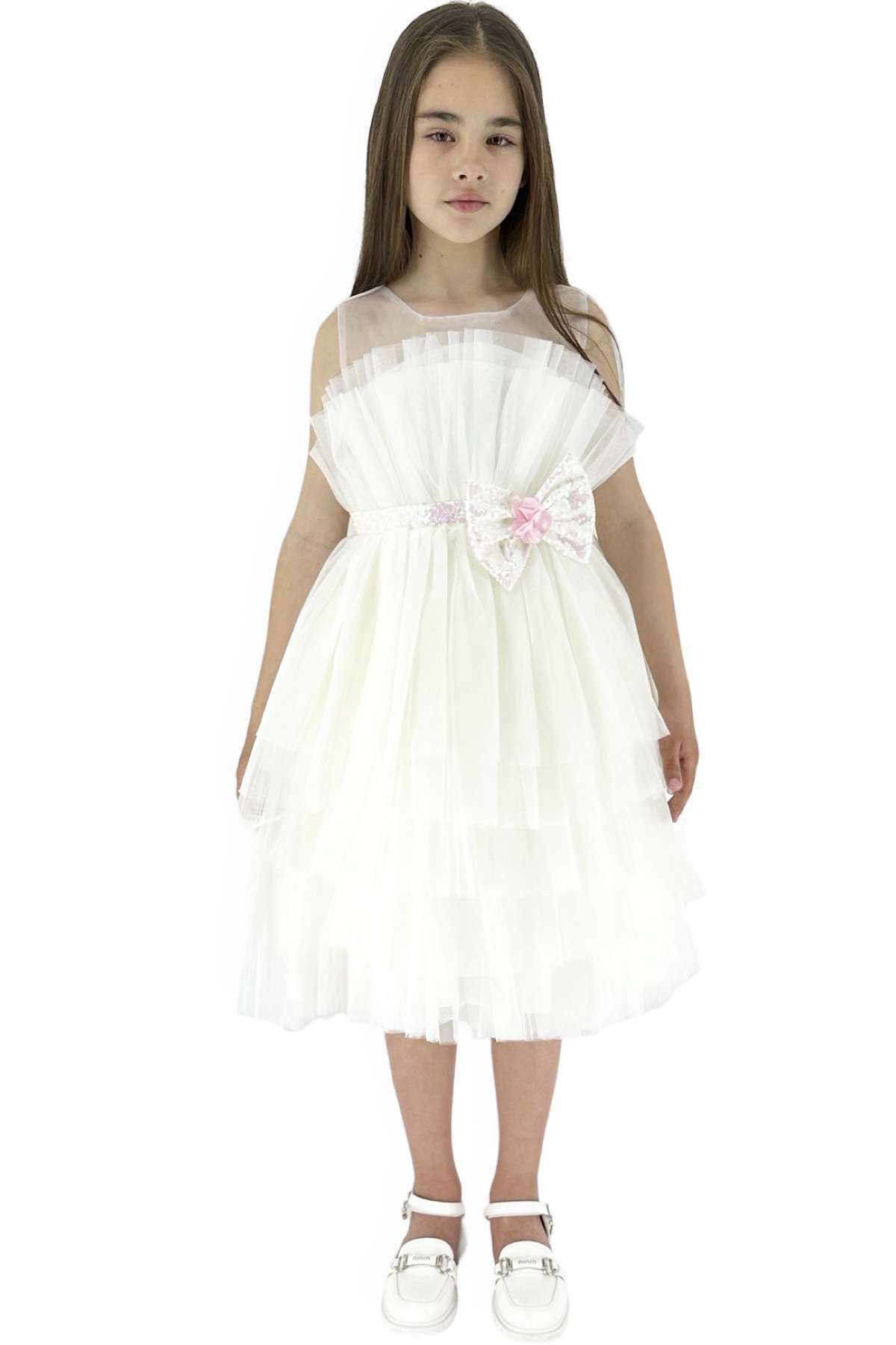 Платье нарядное для девочки белый Ilgas Baby Turkeli Cad.No.61 Laleli/IST 2430/пл