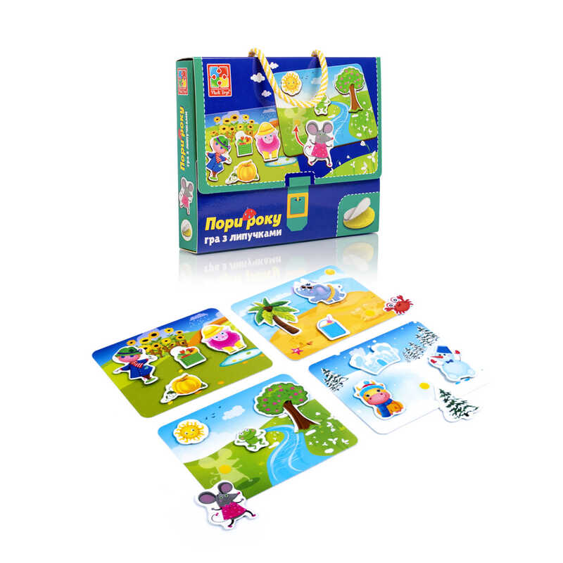 Развивающие игры с липучками: Какое время года Унисекс Vladi Toys 1302-25