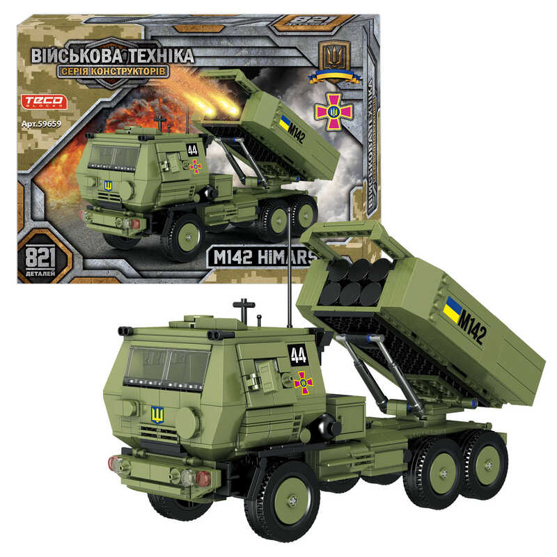 Конструктор Военная техника:  821 деталь, М412 HIMARS Унисекс Teko 59659