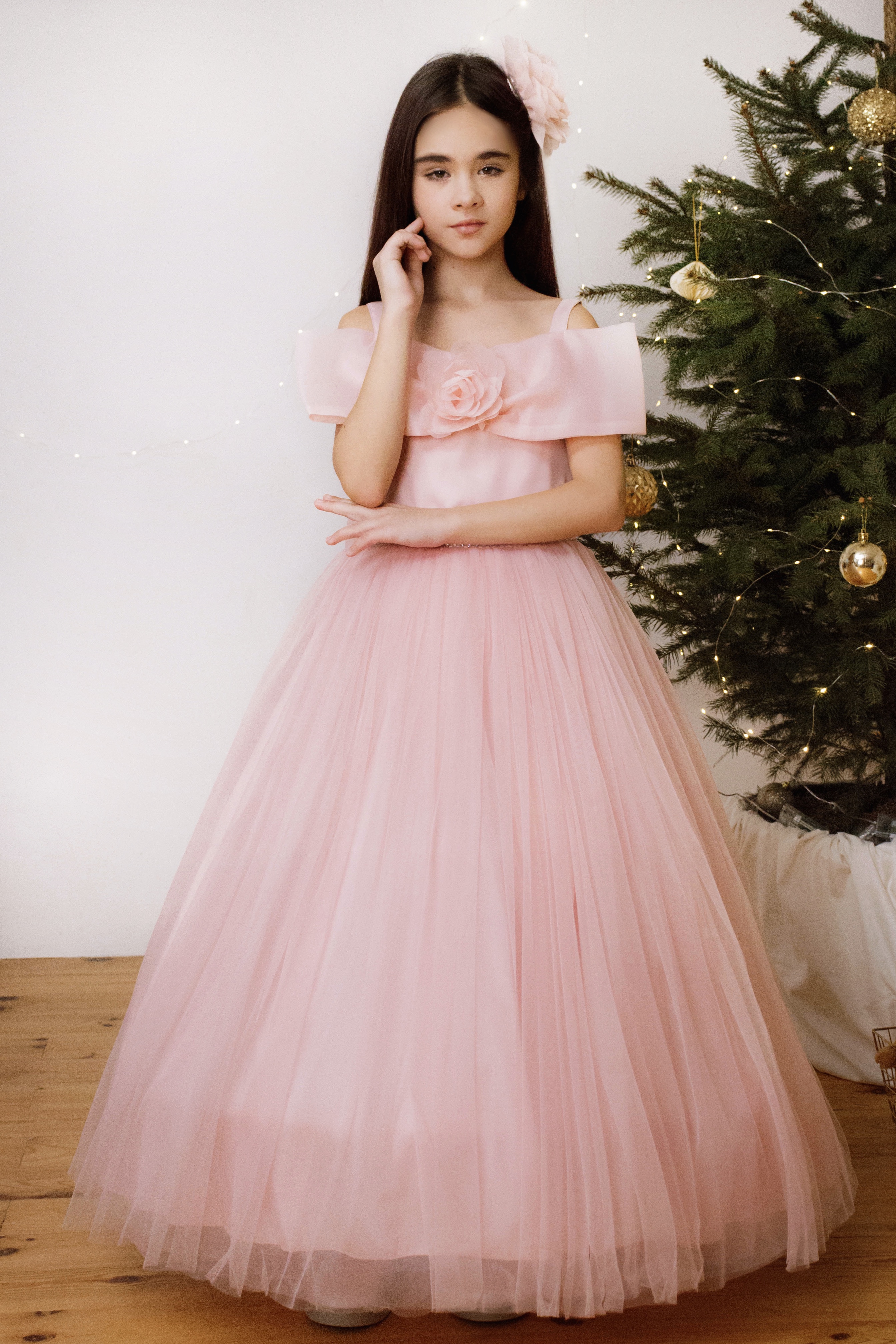 Платье нарядное для девочки розовый Ilgas Baby Turkeli Cad.No.61 Laleli/IST 3485/рож