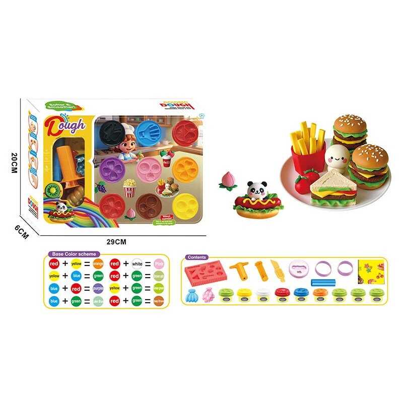 Тесто для лепки Play-Doh 9 цветов теста, фигурные формы, нож Унисекс Китай 9022/тдл