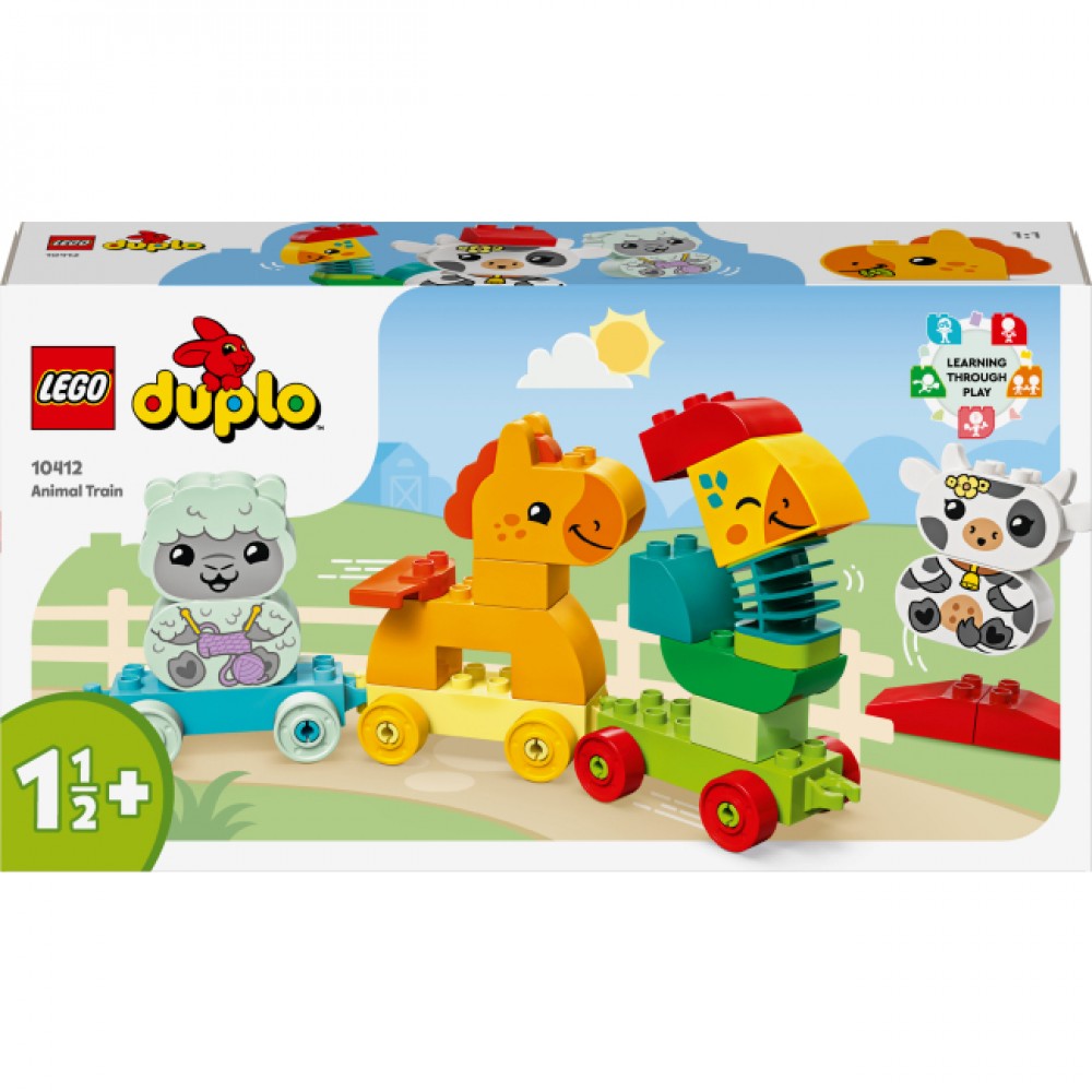 Конструктор Duplo Поезд с животными 19 деталей Унисекс LEGO Данія 10412