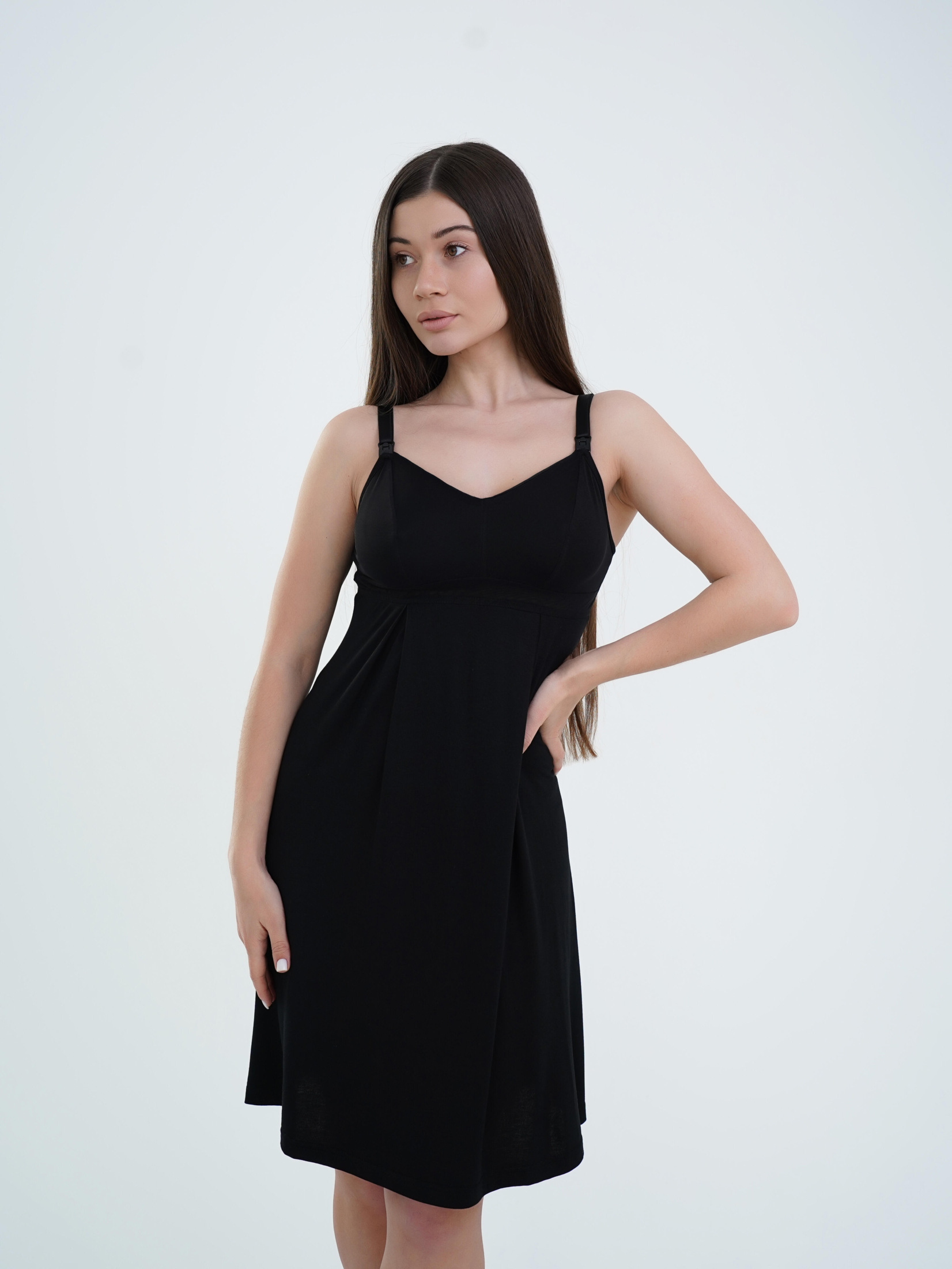 Ночная рубашка Soft Lace Унисекс черный Мамин Дім 24195
