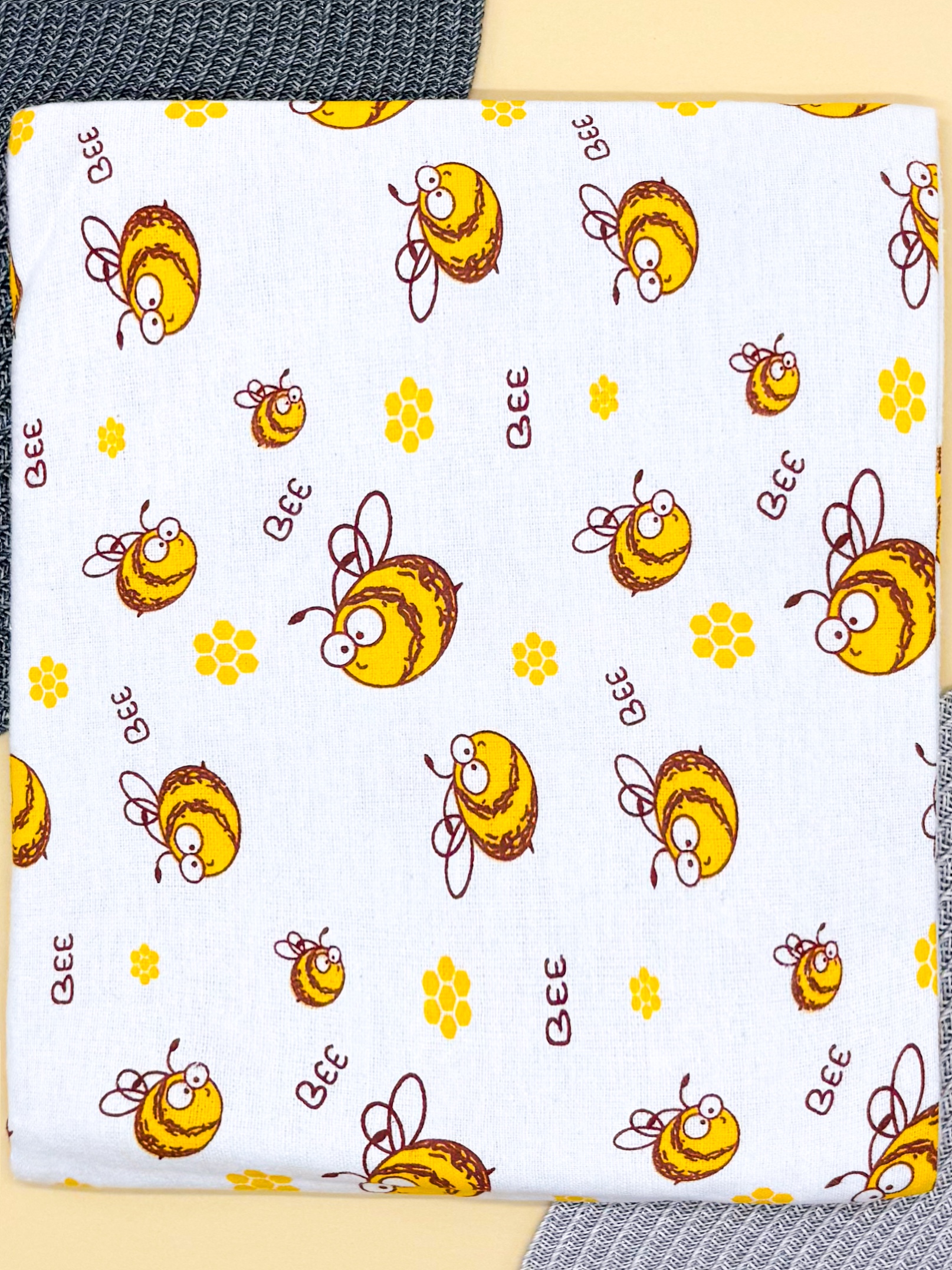 Пеленка байковая Унисекс цветной OptTextile Бджілка/ф