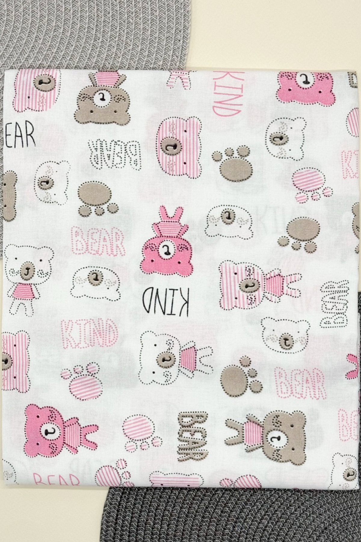 Пеленка ситцевая Унисекс цветной OptTextile Bearрож/сц