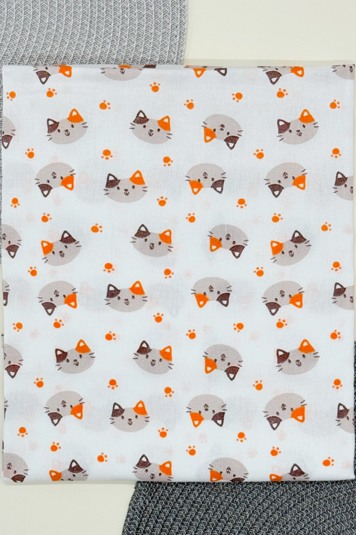 Пеленка ситцевая Унисекс цветной OptTextile Котикбж/сц