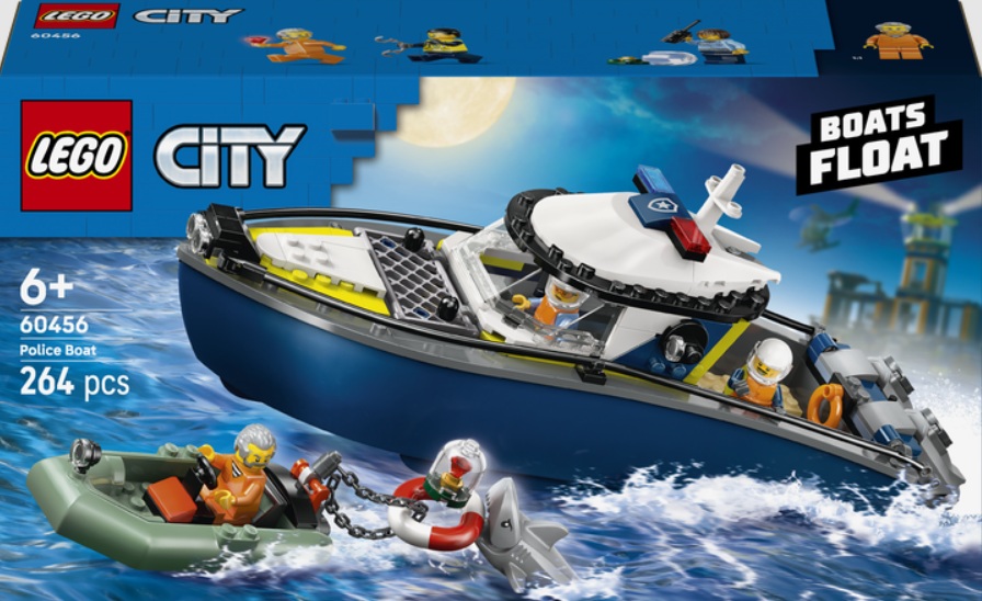 Конструктор Преследование на полицейском катере Унисекс LEGO 60456