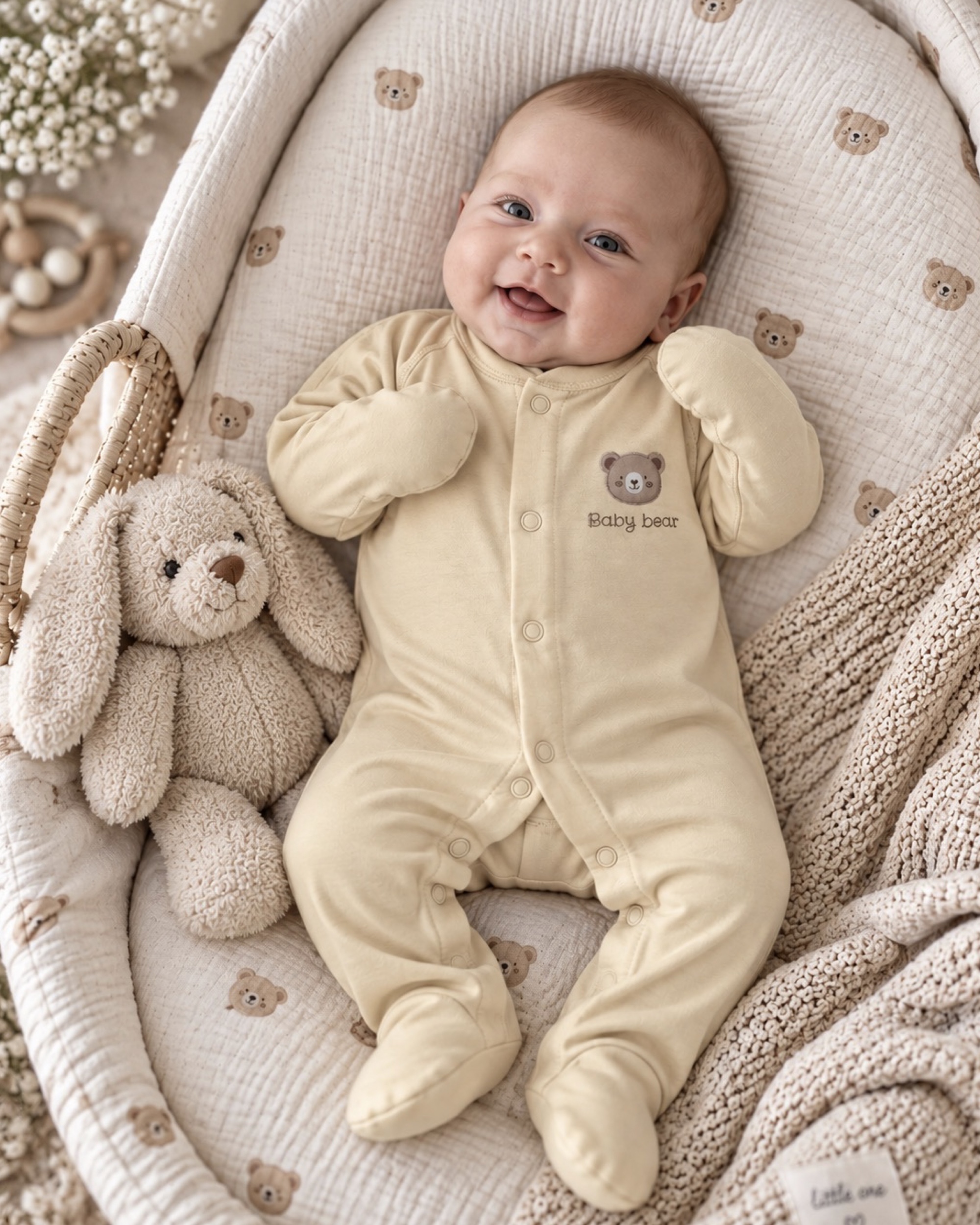 Чоловічок для хлопчика світло-бежевий Minikin BabyBear/2603301
