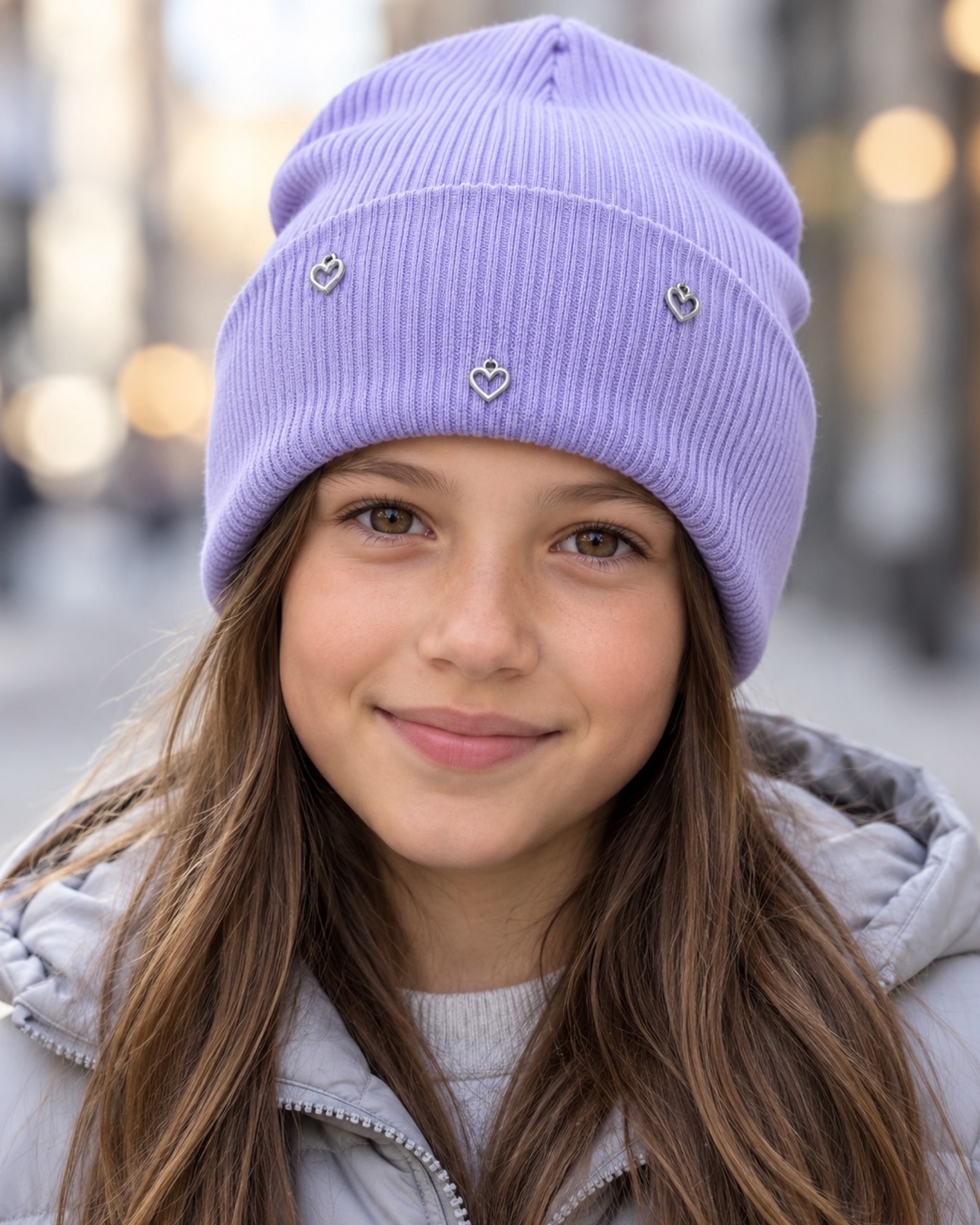 Шапка для дівчинки бузковий Talvi Kids Стелла/буз