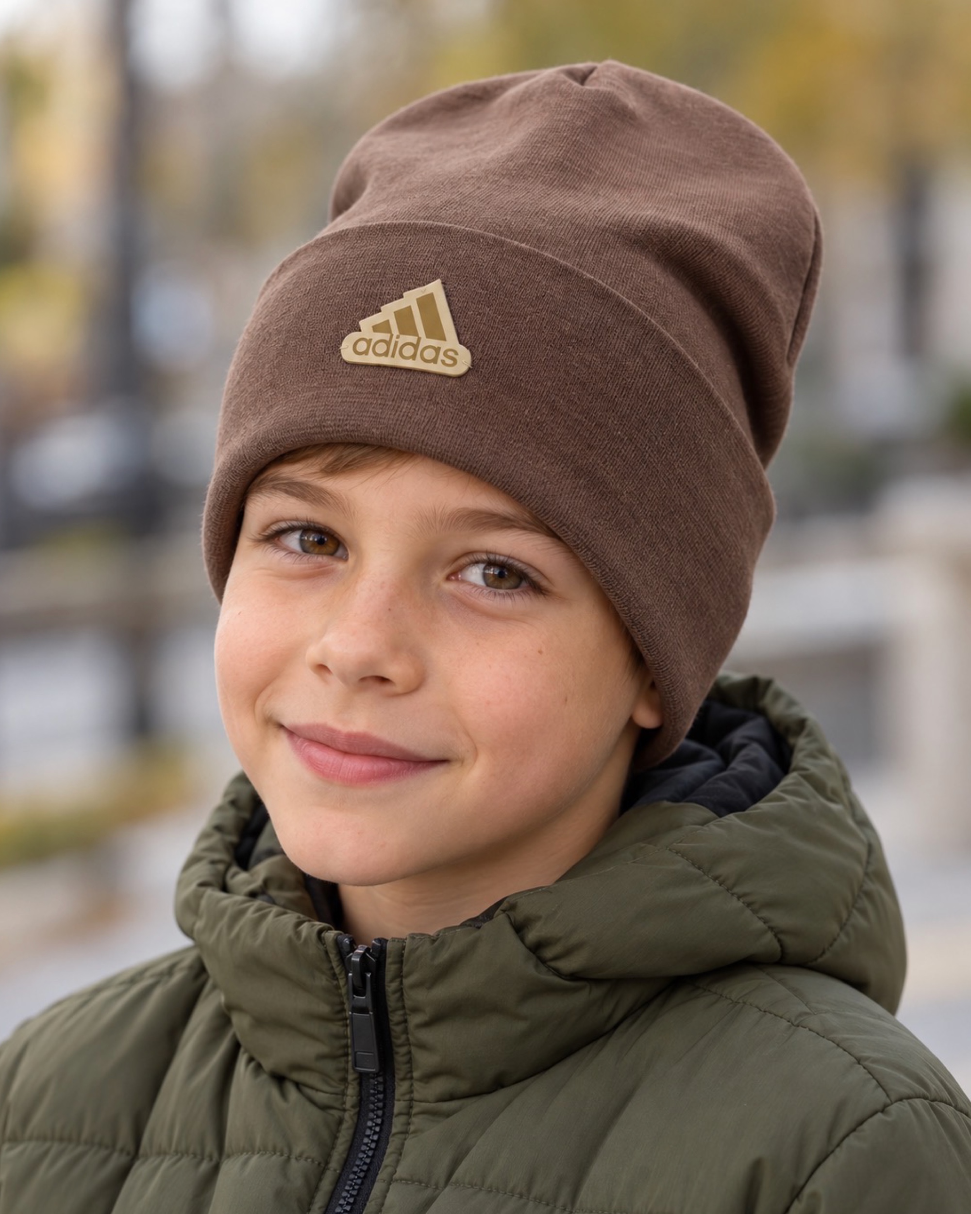 Шапка для мальчика коричневый Talvi Kids ADS/кор