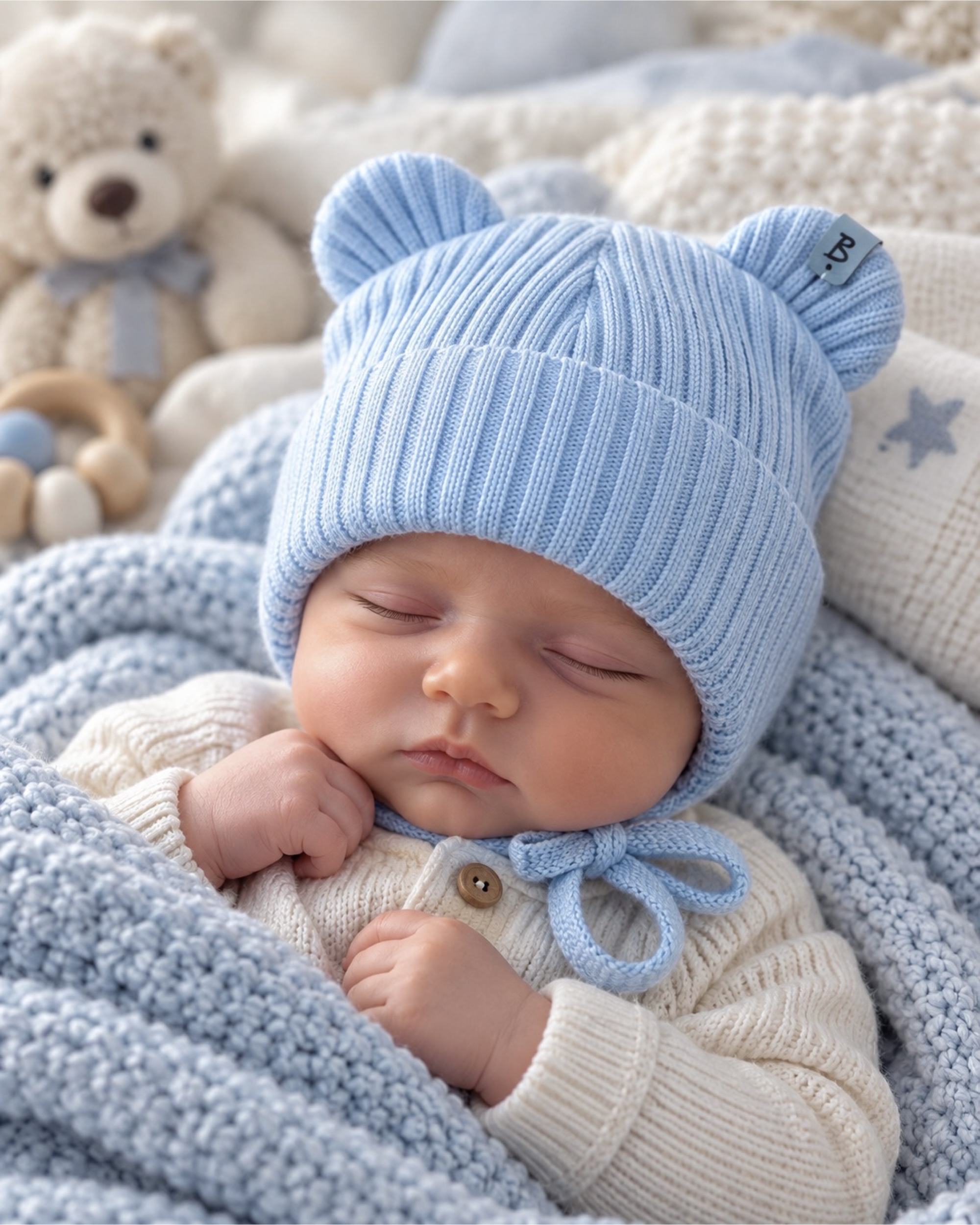 Шапка ушки для мальчика голубой УкраїнаТ хл4334/блак
