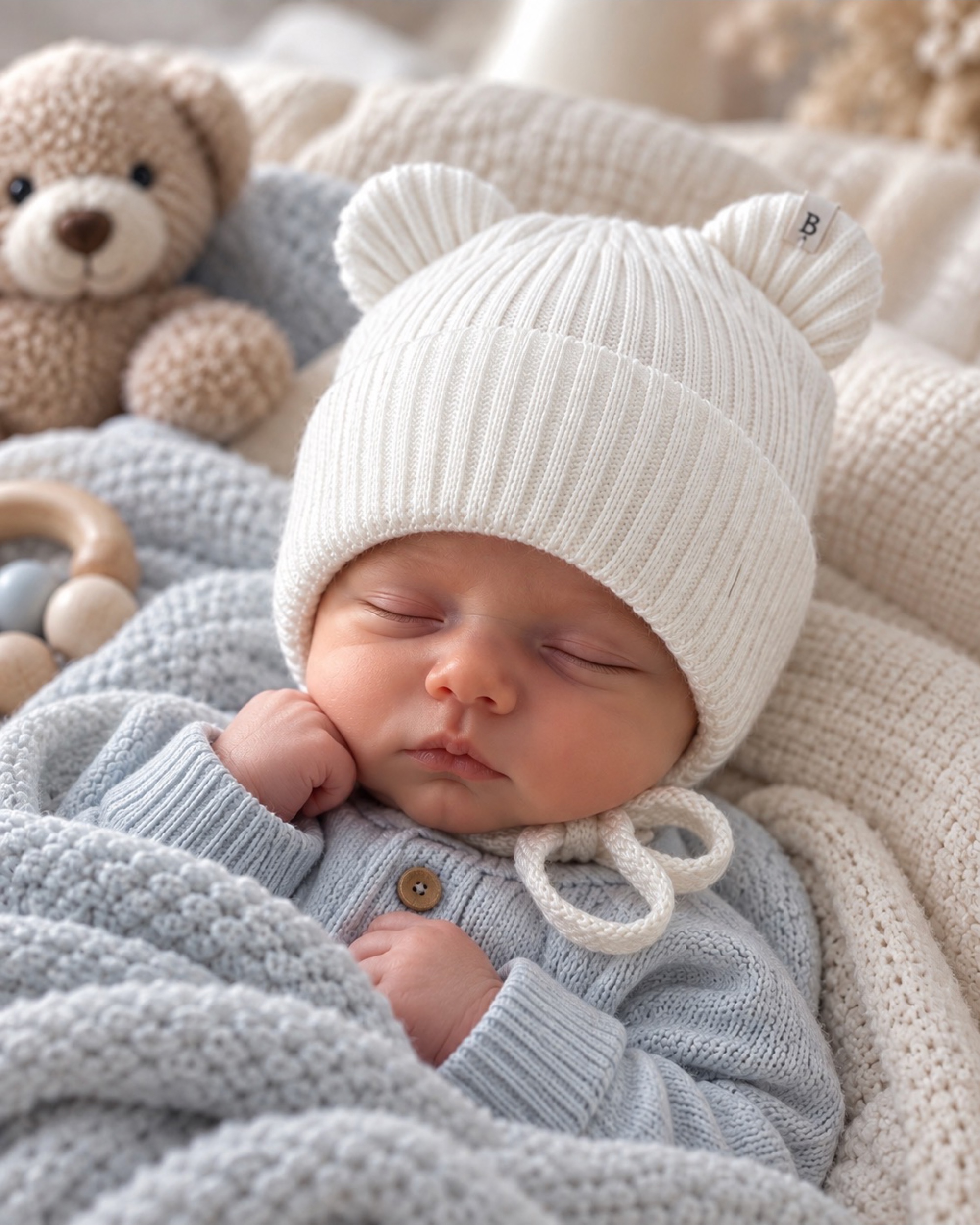 Шапка ушки для мальчика белый УкраїнаТ хл4334/біл