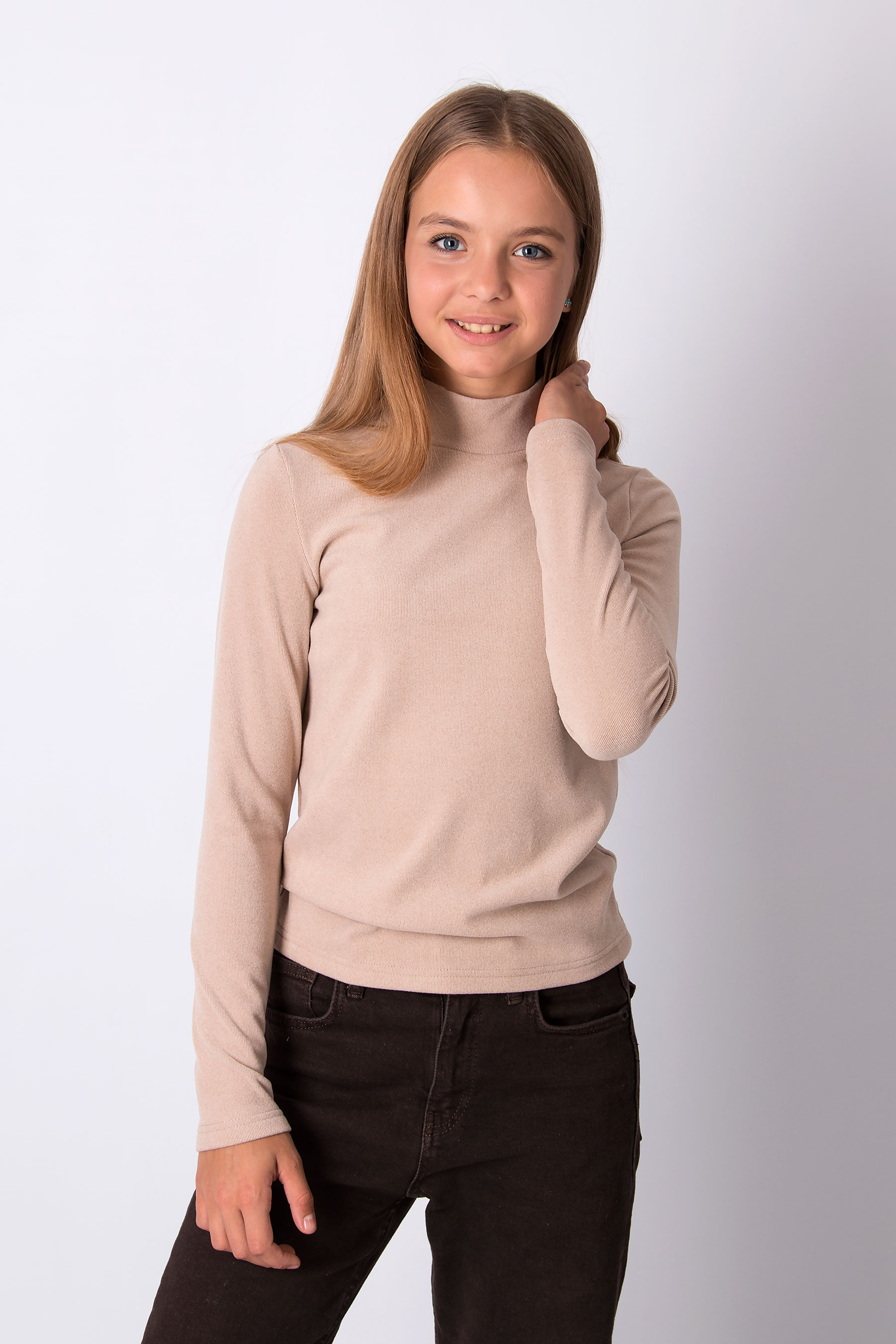 Гольф для дівчинки бежевий Mevis 5950-04