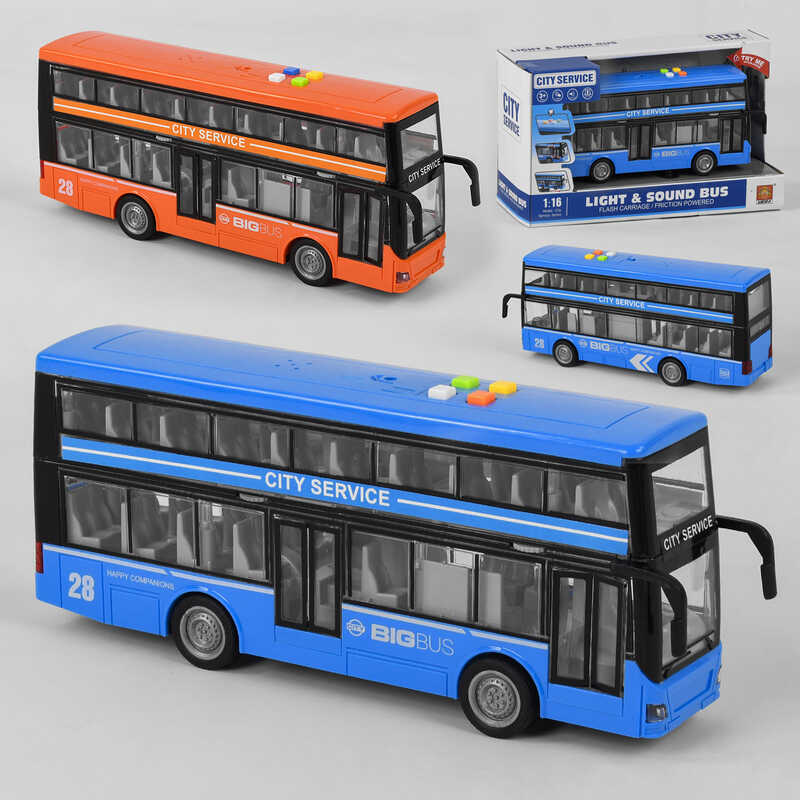 Автобус 2 види, інерція, світло, звук, в коробці Унісекс Китай WY912AB